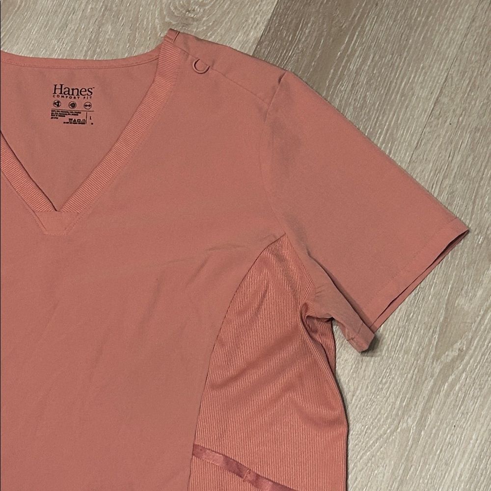 Hanes Women's Comfort Fit V-Neck Scrub Top Sz Large - Picture 6 of 7